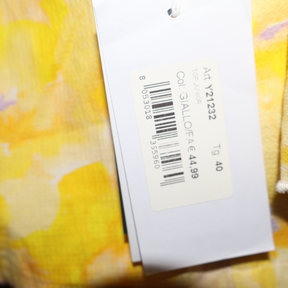 Yellow Floral Ruffle Top - Picture 3 of 3